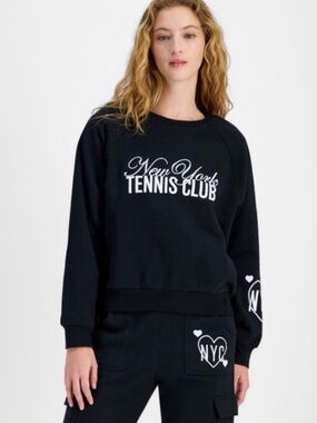 Self Esteem Juniors' Graphic Crewneck Sweatshirt - Black SIZE M NWT